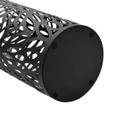 Porte-parapluie Vidaxl Feuilles en acier noir
