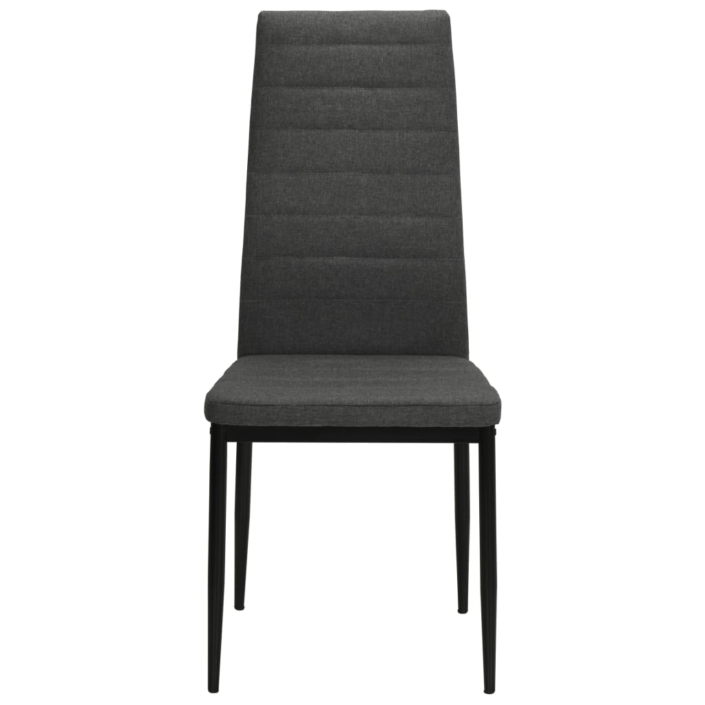 Vidaxl eetkamerstoelen 4 st stof donkergrijs