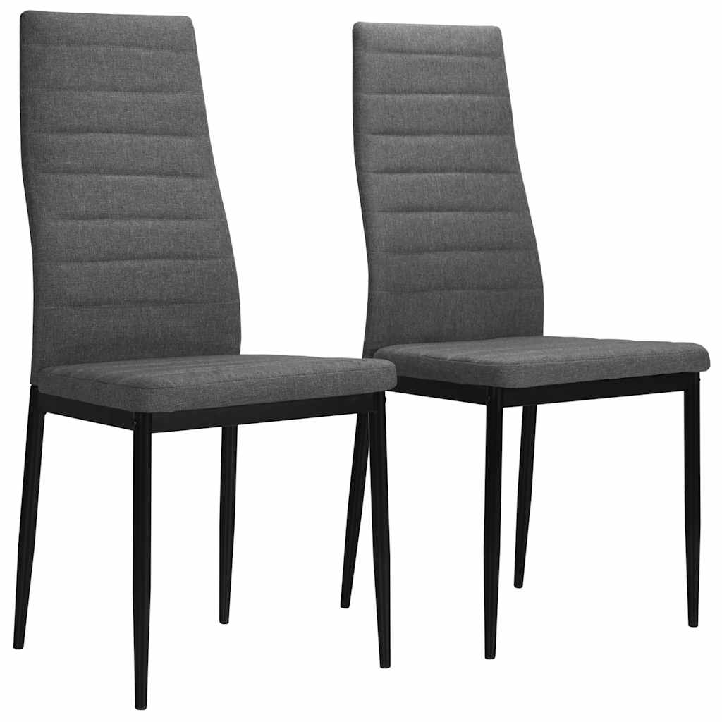 Vidaxl eetkamerstoelen 2 st stof lichtgrijs