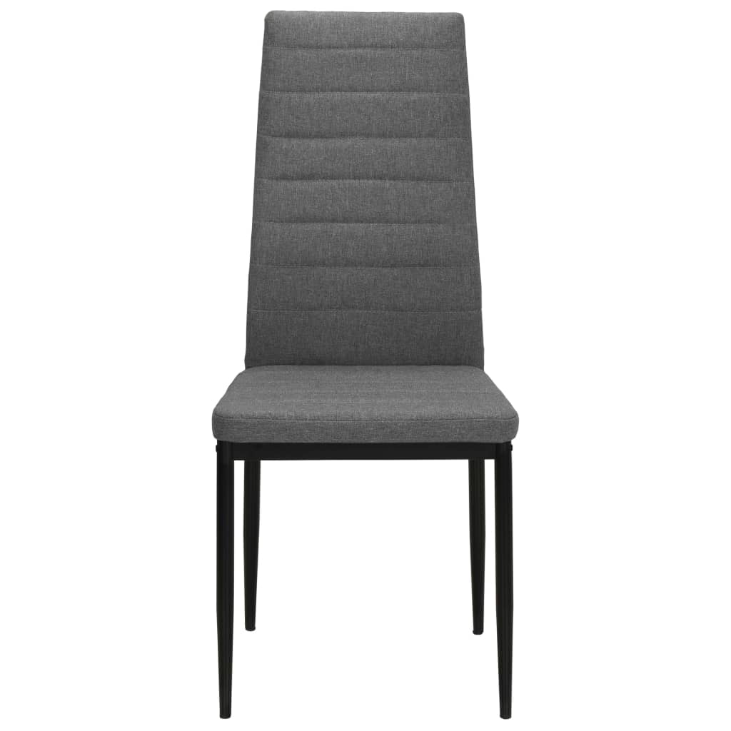Vidaxl eetkamerstoelen 2 st stof lichtgrijs