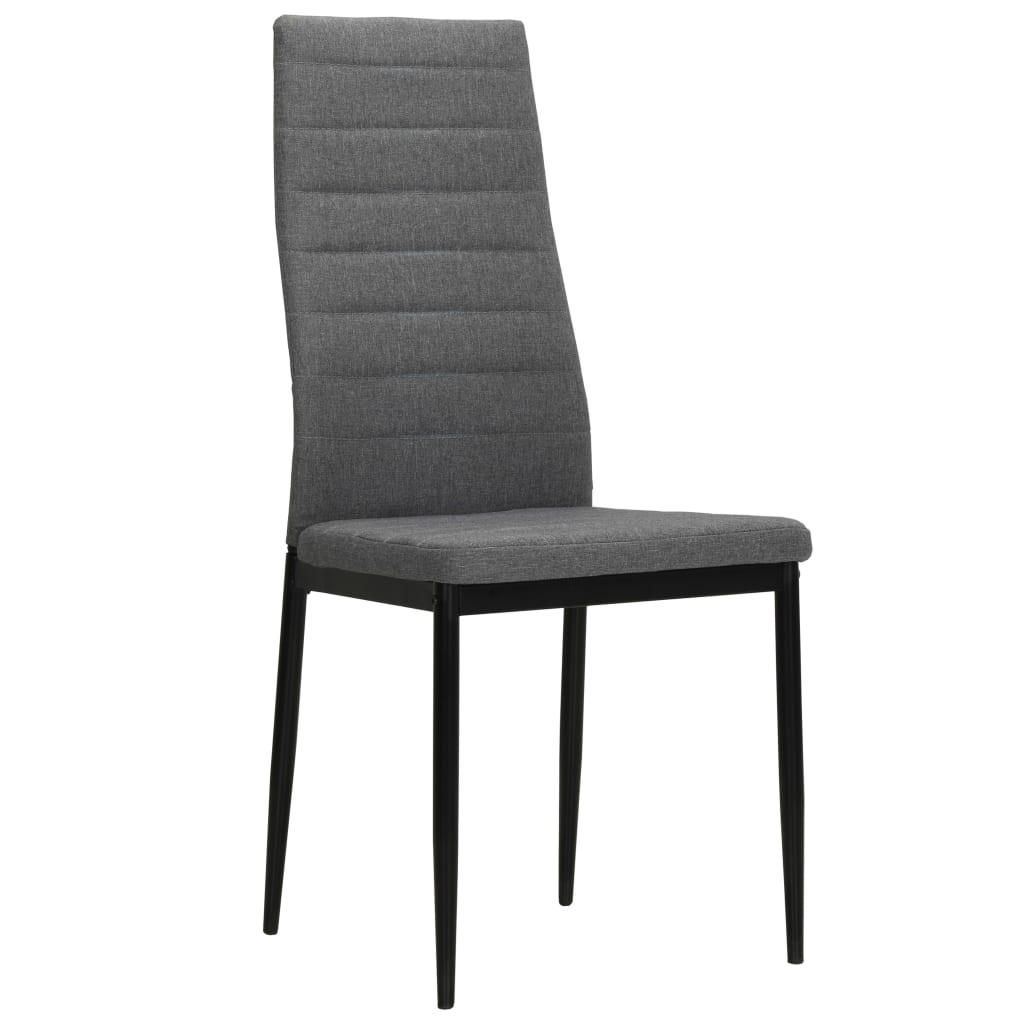 Vidaxl eetkamerstoelen 4 st stof lichtgrijs