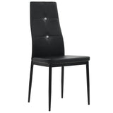 Vidaxl eetkamerstoelen 2 st kunstleer zwart