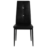 Vidaxl eetkamerstoelen 2 st kunstleer zwart