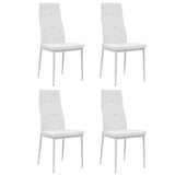 Vidaxl eetkamerstoelen 4 st kunstleer wit