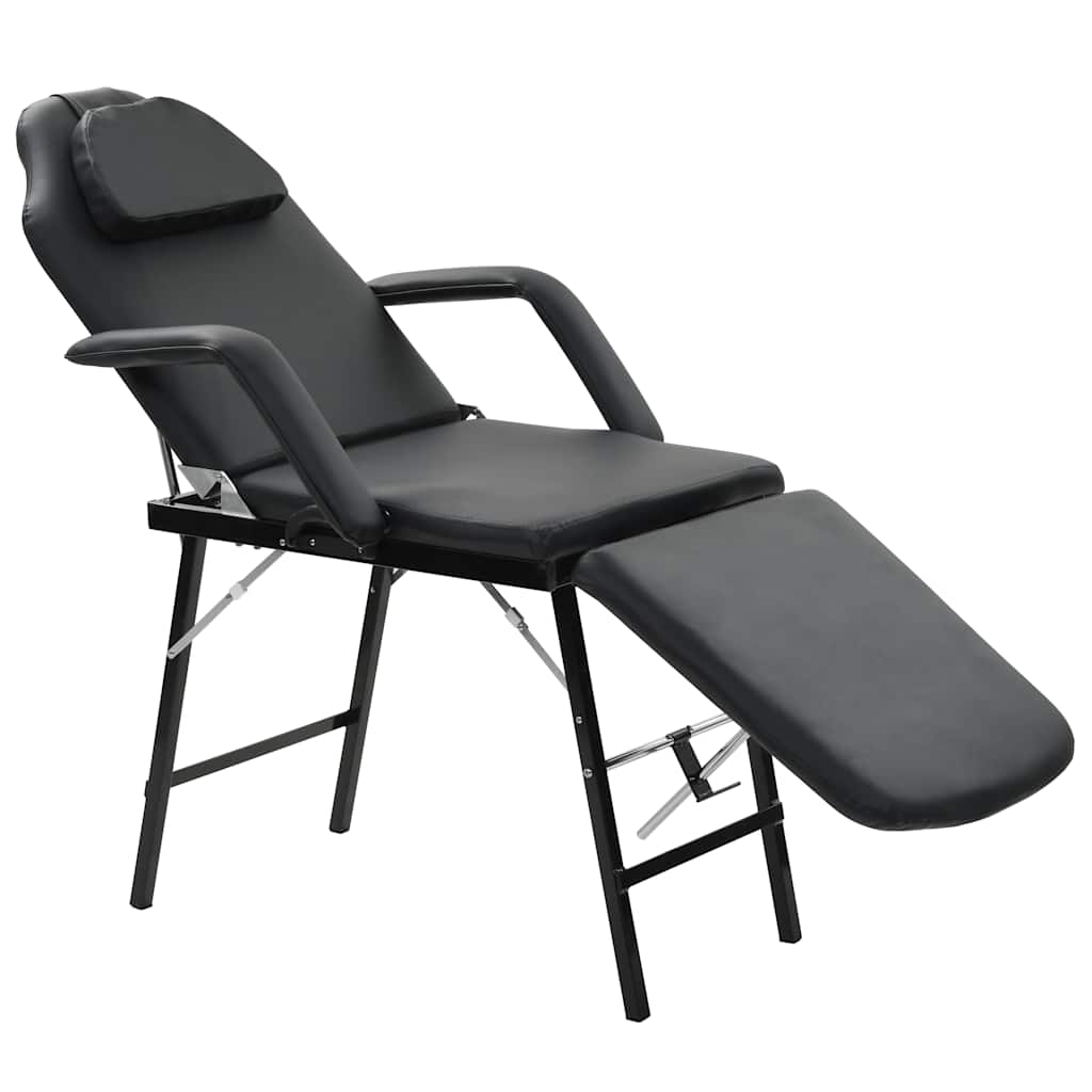 Vidaxl Traite Chaise pour le visage 185x78x76 cm en cuir artificiel noir