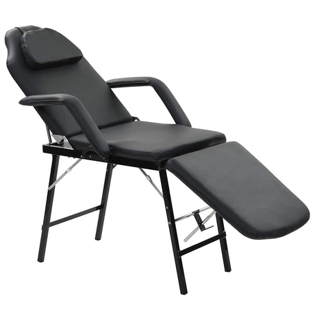 Vidaxl Traite Chaise pour le visage 185x78x76 cm en cuir artificiel noir