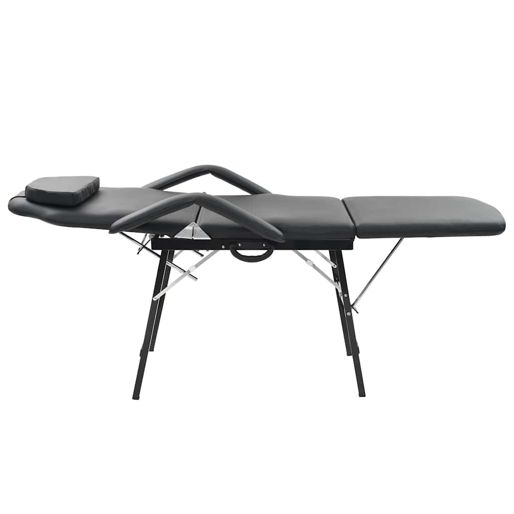 Vidaxl Traite Chaise pour le visage 185x78x76 cm en cuir artificiel noir