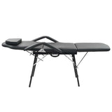 Vidaxl Traite Chaise pour le visage 185x78x76 cm en cuir artificiel noir