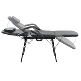 Vidaxl Traite Chaise pour le visage 185x78x76 cm en cuir artificiel noir