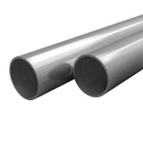 Tubes Vidaxl autour de V2A 2M Ø42x1,8 mm en acier inoxydable 2 STS