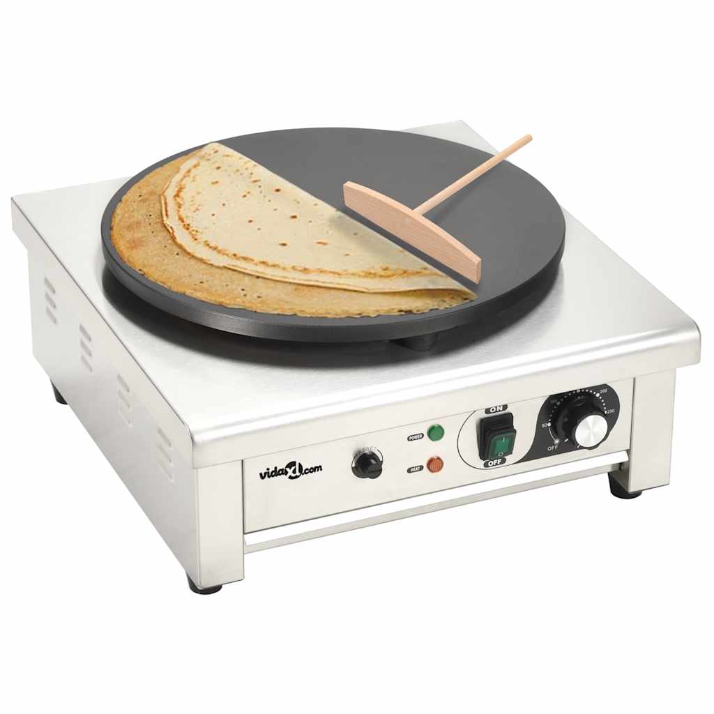 VidaXL crêpière électrique avec égouttoir 40 cm 3000 w