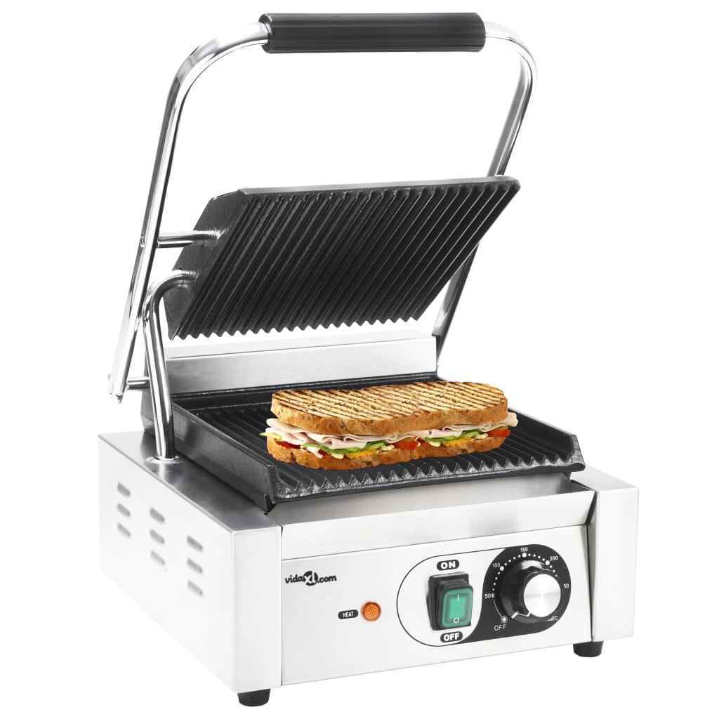 Vidaxl Paninii Grill gromed 1800 w 31x30,5x20 cm Edelstol