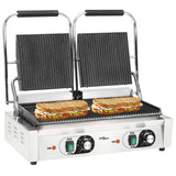 VidaXL grill panini double rainure 3600 w 57x30,5x20 cm