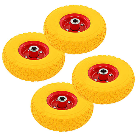 Roues de camion à main vidaxl 4 pcs 3,00-4 (245x82) PU solide