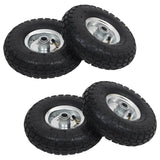 Roues de camion à main Vidaxl 4.10 3,50-4 (260x83) Rubber 4 PCS