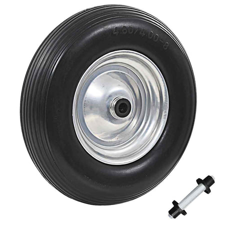 Vidaxl Wheelbarrow Roue avec essieu 4,00-8 390 mm PU solide