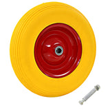 Vidaxl Wheelbarwarw Wheel con asse 4,00-8 390 mm Solido PU