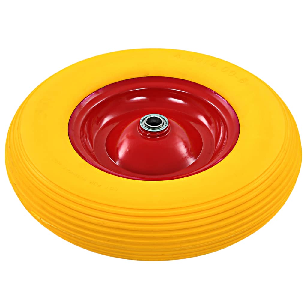 Vidaxl Wheelbarwarw Wheel con asse 4,00-8 390 mm Solido PU