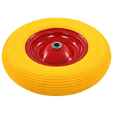 Vidaxl Wheelbarwarw Wheel con asse 4,00-8 390 mm Solido PU