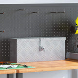 Boîte en aluminium Vidaxl 48.5x14x20 cm Colore en argent