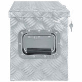 Boîte en aluminium Vidaxl 61.5x26.5x30 cm de couleur argentée