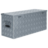 Vidaxl Späichere Box 90.5x33X44 cm Aluminium Sëlwer faarweg