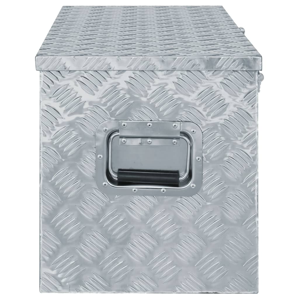 Vidaxl Aluminiumbox 110,5 x 38,5 x 40 cm silberfarben