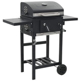 Vidaxl Charcoal Barbecue con underplank nero