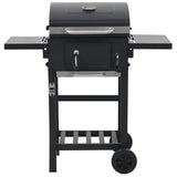 Barbecue de charbon de bois vidaxl avec noir sous-plan noir