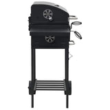 Barbecue de charbon de bois vidaxl avec noir sous-plan noir