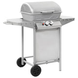 Vidaxl GasbarBecue et gril avec 2 zones de cuisson en acier inoxydable en acier inoxydable
