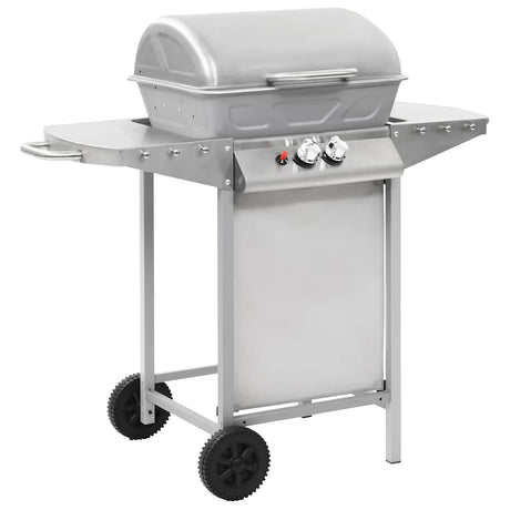 Vidaxl GasbarBecue et gril avec 2 zones de cuisson en acier inoxydable en acier inoxydable