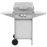 Vidaxl GasbarBecue et gril avec 2 zones de cuisson en acier inoxydable en acier inoxydable