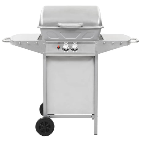 Vidaxl GasbarBecue et gril avec 2 zones de cuisson en acier inoxydable en acier inoxydable