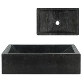 Vidaxl Sink 45x30x12 cm Marmor High Gloss Schwarz