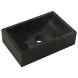 Vidaxl Sink 45x30x12 cm Marmor High Gloss Schwarz