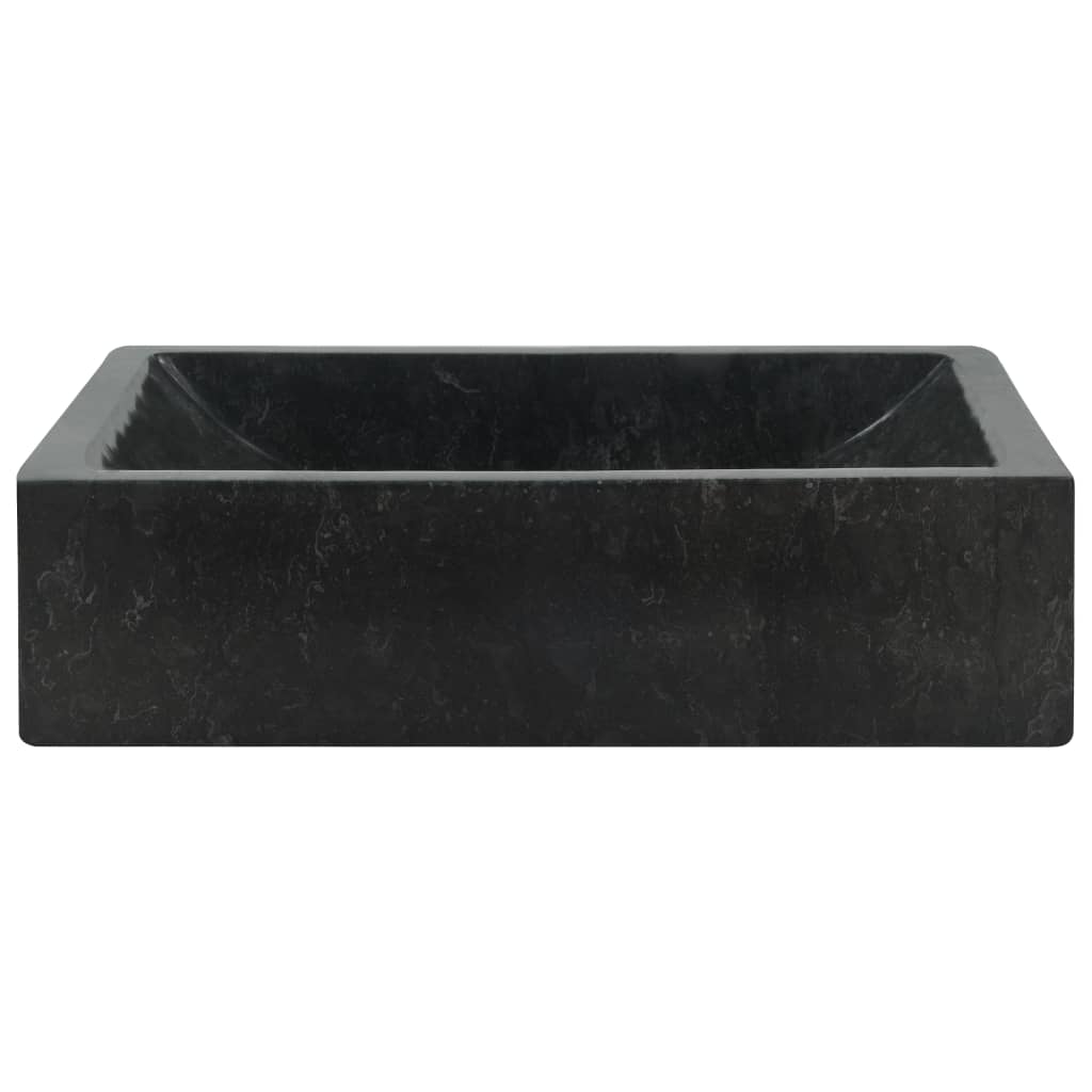 Vidaxl Sink 45x30x12 cm Marmor High Gloss Schwarz