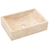 Vidaxl Sink 45x30x12 cm marmor High -Gloss creme -farvet