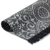 Tapis Vidaxl Kelim avec motif 120x180 cm Gray en coton