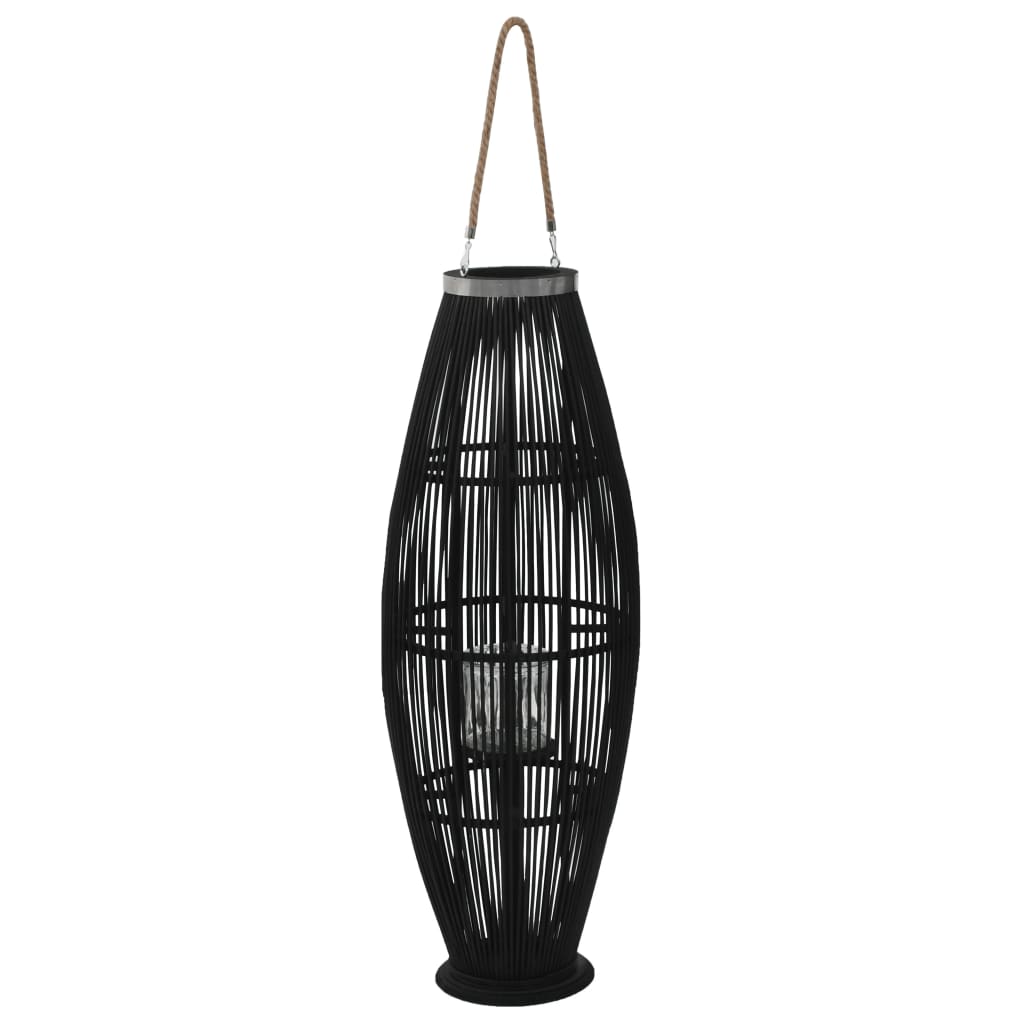 Porte-lanternes Vidaxl suspendue à 95 cm Bamboo noir