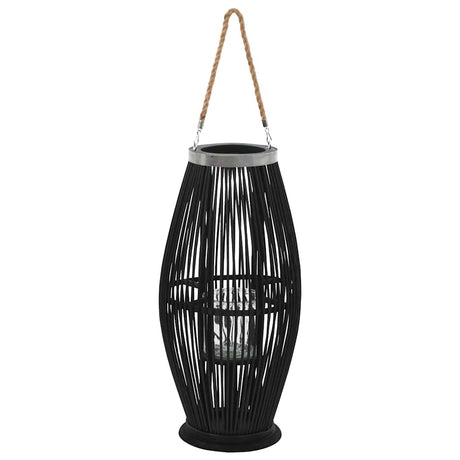 VidaXL porte-lanterne suspendu 60 cm bambou noir