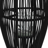 VidaXL porte-lanterne suspendu 60 cm bambou noir