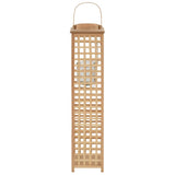 VidaXL porte-lanterne suspendu en bambou naturel