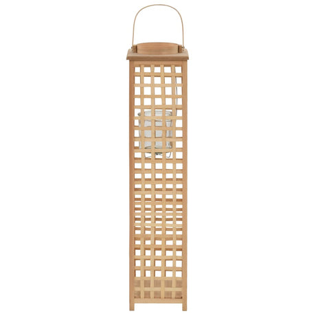 VidaXL porte-lanterne suspendu en bambou naturel