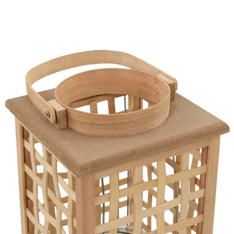 VidaXL porte-lanterne suspendu en bambou naturel
