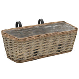 Vidaxl Balcony Bins 2 PCS 40 cm Wicker con rivestimento PE