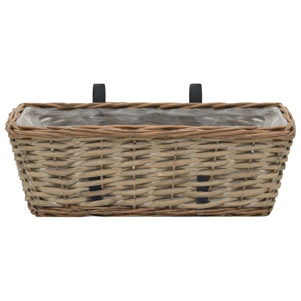 Vidaxl Balcony Bins 2 PCS 40 cm Wicker con rivestimento PE