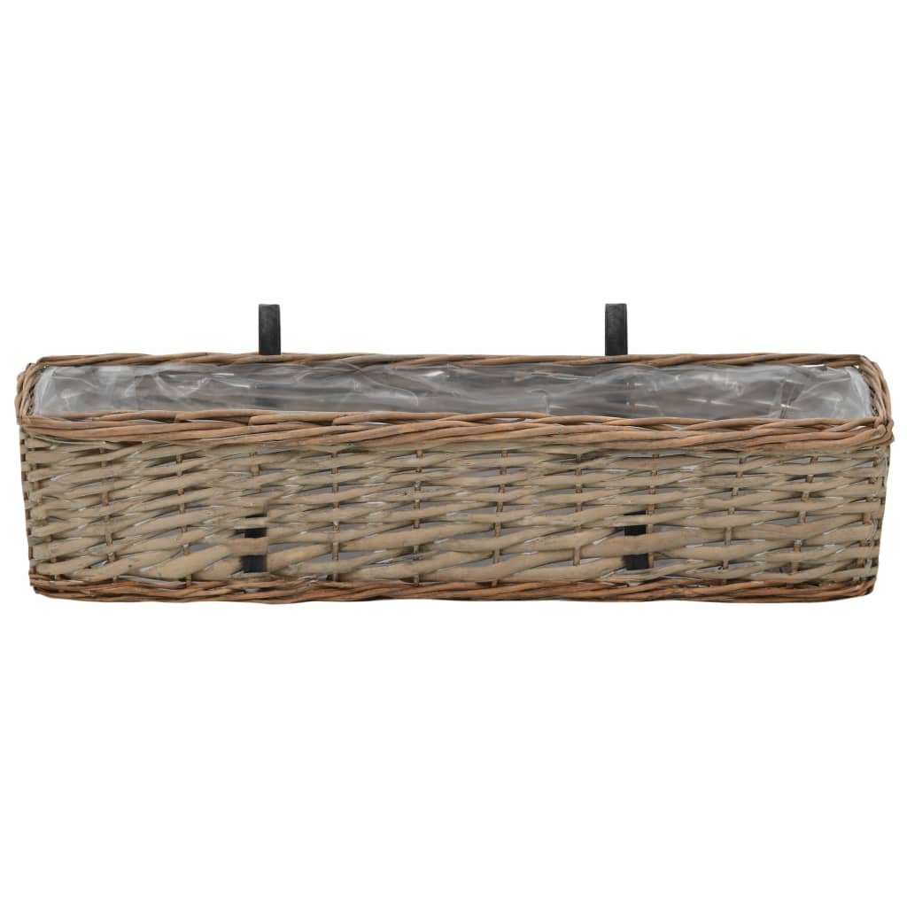 Balcones Vidaxl 2 PCS 60 cm en osier avec doublure PE