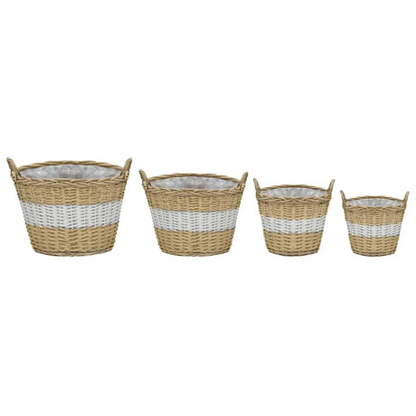 Les planteurs Vidaxl ont relevé 4 ST Wicker avec doublure PE