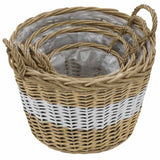 Les planteurs Vidaxl ont relevé 4 ST Wicker avec doublure PE